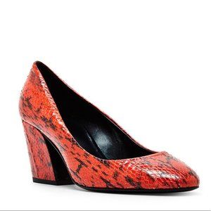 Pierre Hardy Red Calamity Snakeskin Heels